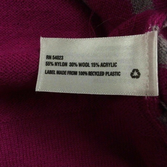 NEW Gap Striped Wool Cardigan Sweater Sequin Medium Purple - Picture 7 of 7